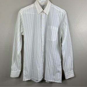 Christian Dior | Vintage Monsieur Striped Long Sleeve Button Front Shirt Size 20
